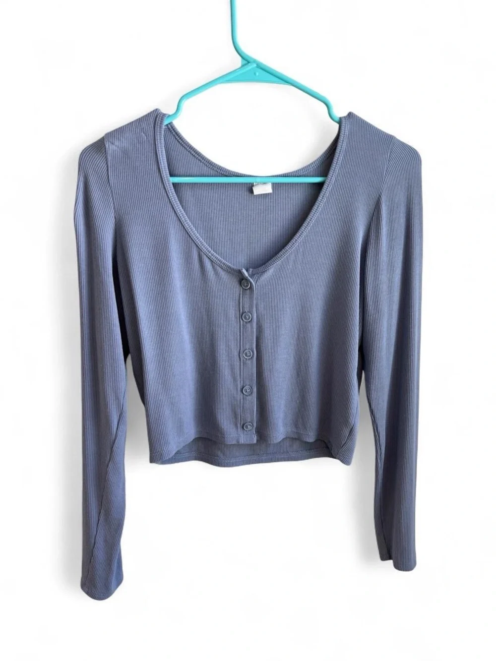 Gilly Hicks Ribbed Cropped Cardigan Top